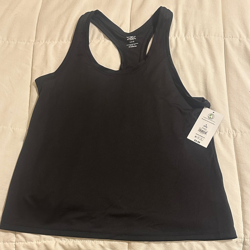 Athletic Black Racerback Tank Top NWT